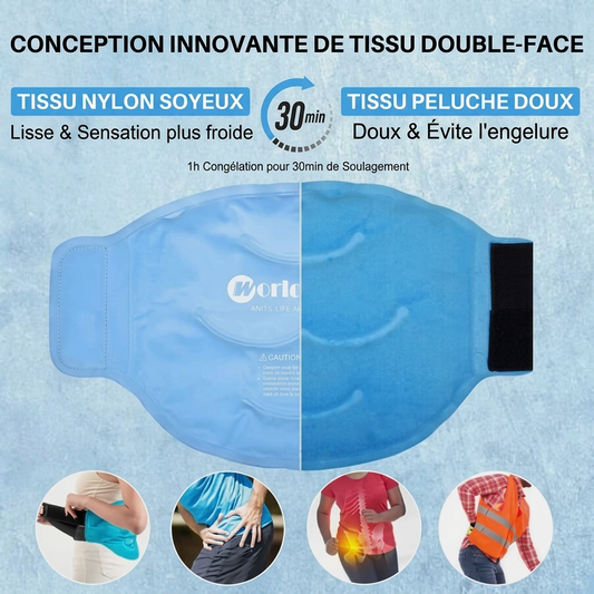 Ceinture Gel Glacée Anti-Douleur – Soulagement Rapide du Dos et du Ventre